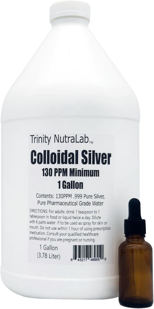 130PPM colloidal sølv (1 Gallon). Certified Lab testet, 100% ren og naturlig. Ingenting lagt til.