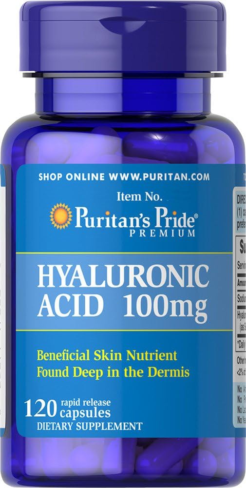 Puritans stolthet Hyaluronsyre 100 mg kapsler, 120 teller