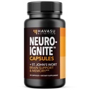 NeuroIGNITE Brain Supplements for hukommelse og fokus - 30 greve - Nootropics Brain Support Supplement med Bacopa, Ginkgo Biloba, St. John's Wort, Fosfatidyserin - Ikke-GMO kapsler, 1-måneders Supply