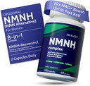 Liposomal NMNH Supplement for kvinners energi: NMN Alternativ + Trans-Resveratrol + TMG | Boosts NAD + Nivåer, Cellular Regenerasjon & Radiant Hud - 60-dagers Anti-Aging Formula