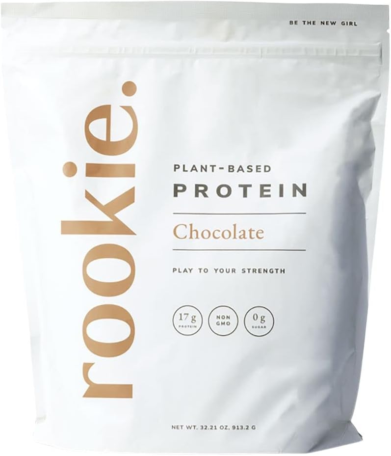 Rookie velvære Plantebasert Probiotiske Protein - Organic Pea Protein pulver med komplett aminosyre profil, Gut- sunne prebiotika og probiotika, og over 25 vitaminer og mineraler (30 serveringer, sjokolade)
