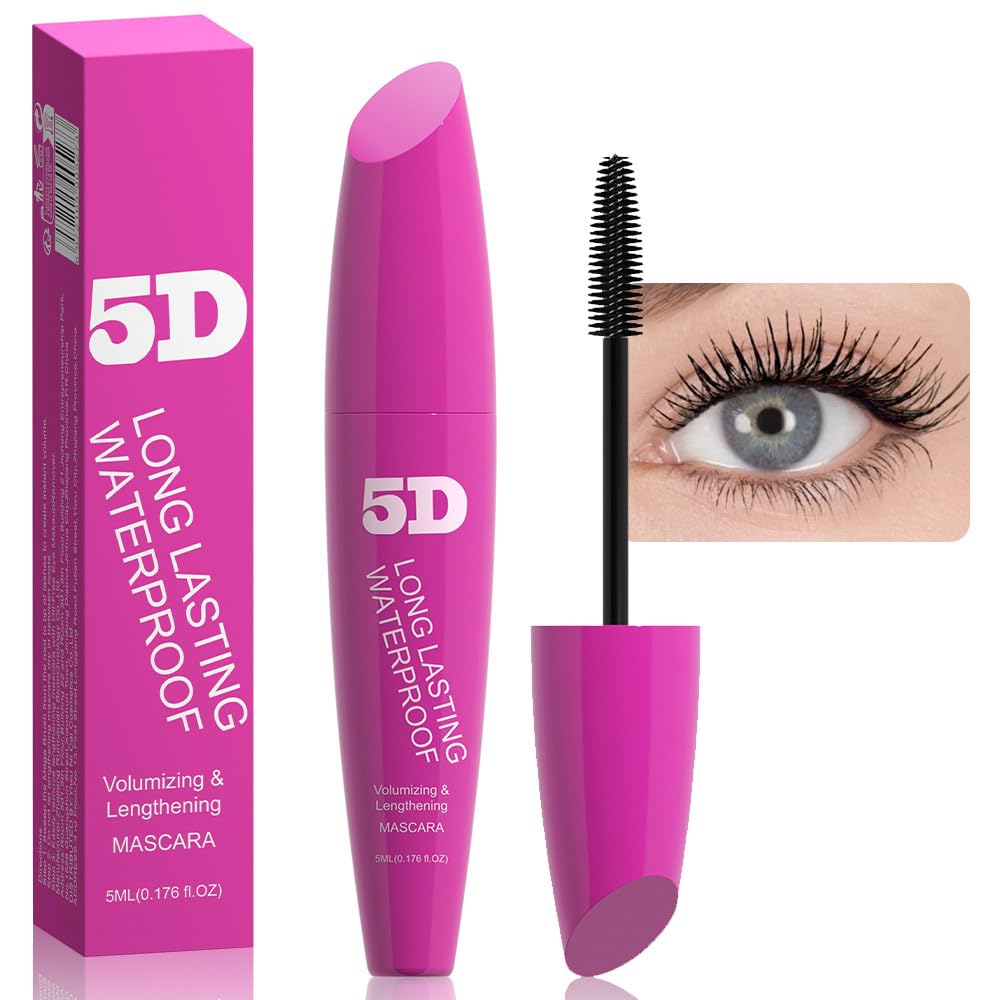 Svart Volumizing Curl Long-wearing Mascara Smudge-Proof Intense Lengde Feathery Myk Full Lashes Vanntett Ingen Flaking No Smudging Clumping,Sannhet Gratis