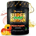 ALPHA LION Superhuman Pump Før Trening pulver, Nootropic Koffein & Stim Gratis Preworkout Supplement, Nitric Oxid Booster, Muskel Gainer, Energi og Fokus (42 Serveringer, Peach Pumper Flavor)