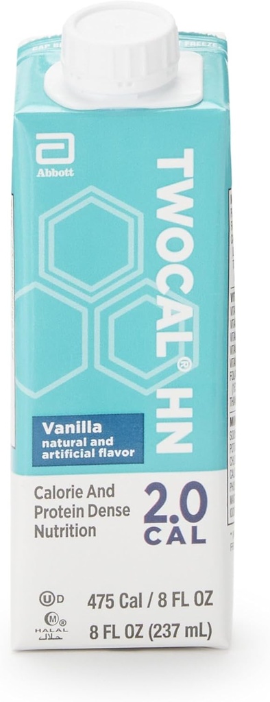 Generisk TwoCal HN Vanilla Oral Supplement 8oz Klar til bruk (fall av 24)