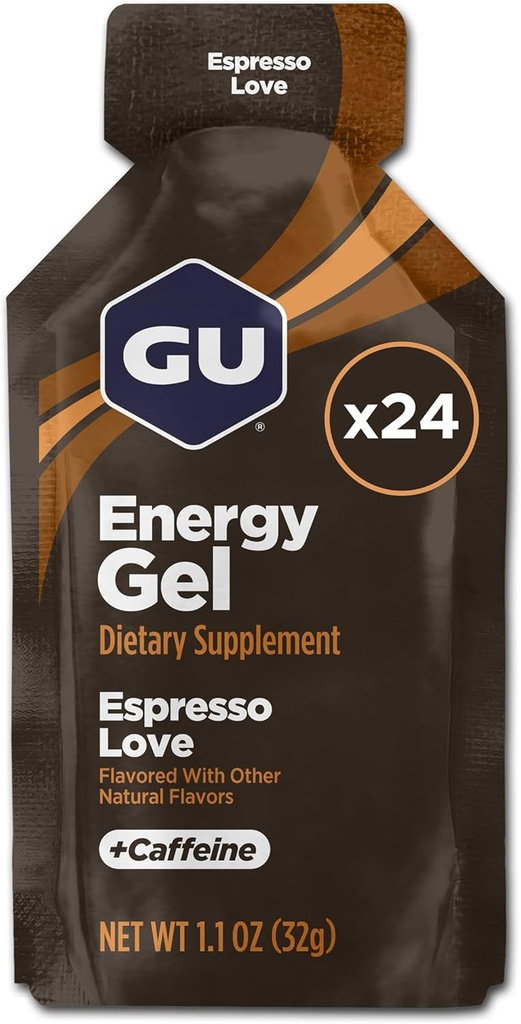 GU Energi Original Sports Nutrition Energy Gel, Espresso Kjærlighet Espresso Kjærlighet 24 Count 26.4 Ounce