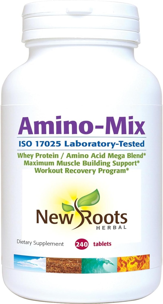 NYE ROOTS HERBAL Amino-Mix Supplement ® Branched-Chain Aminosyrer (BCAA) - 240 kapsler