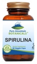 Pure Mountain Botanicals Spirulina Kapsler - 90 Kosher Vegan Caps - nå med 450 mg organisk Spirulina pulver - Naturens Superfood Supplement
