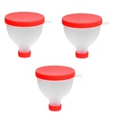 gofidin 3PCS 200ML Bærbar proteinpulver Funnel Bærbar Fyll Funnel Gym Partner for vannflaske Fitness Protein Shaker Flaske Ernæring Oppbevaring Container
