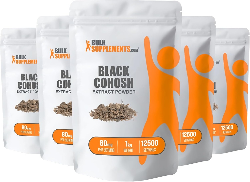 BulkSupplements.com Black Cohosh Extract Powder - Black Cohosh for Menopause Support - Black Cohosh Root Extract - Melanin Supplement - Black Cohosh Herb Supplement (5 Kilogrammer - 11 lbs)