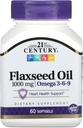 21st Century Flaksfrø Olje 1000 mg Softgels, 60 greve (22407)