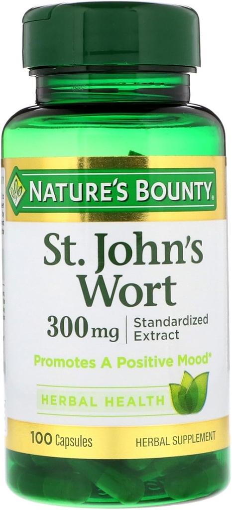 Naturens Bounty St. John's Wort, 300 mg, 100 kapsler