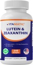 Vitamatic Lutein 40mg med Zeaxanthin 10mg, Eye Health Support Supplement, 240 Softgels