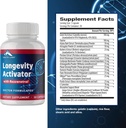 Zenith Labs Longevity aktivator Anti-Aging kosttilskudd, naturlige antioksidanter med Resveratrol - støtter immunfunksjon og sunn hukommelse, 3 pakke