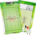 BETTERLINE Fotball coaching Board Dobbel-Sided Dry-Erase utklippstavle for amerikansk fotball coaches - kommer med 2 slettede penner