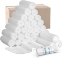Treela 100 Rolls Gauze Bandage, 4 i x 5 yards, elastiske Bandages Individuell emballasje Sterile ikke lateks førstehjelp pads medisinsk pustende Gauze Roll Wrap for sikkerhets sår Caring og forsyninger