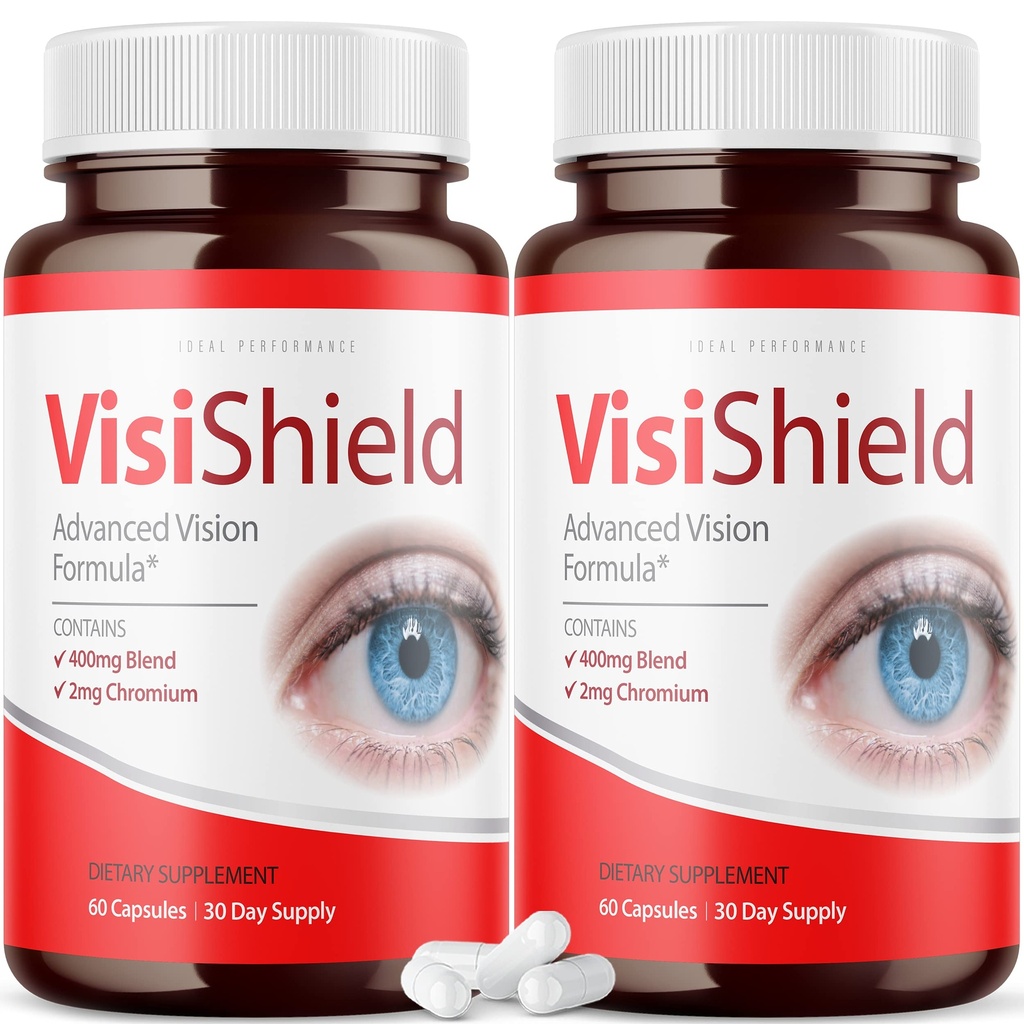 (2 Pakke) Visishield Advanced Vision Formula for øyne Supplement piller vitaminer (120 kapsler)
