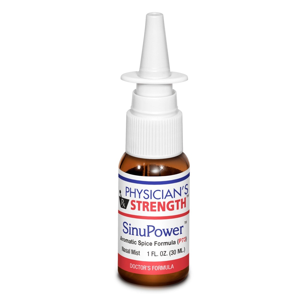 Legens styrke SinuPower Mist - 1 fl oz - Støtter sunne nasalmembraner og sinus - med P73 Oregano - Ikke-additiv