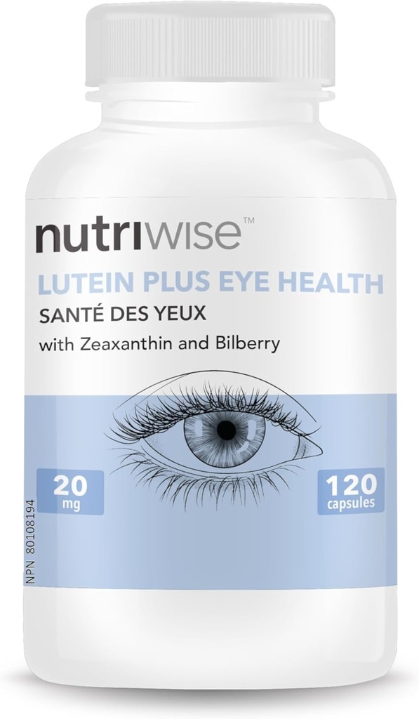 Nutriwise Lutein Plus Antioksidant for øye helse (Bilberry Zeaxanthin Lutein)
