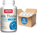 Jarrow Formulas Melk Thistle 150 mg - Antioksidant som støtter immunrespons, leverfunksjon og glutathion - opp til 100 serveringer (Veggie Kapsler), Pakke med 12