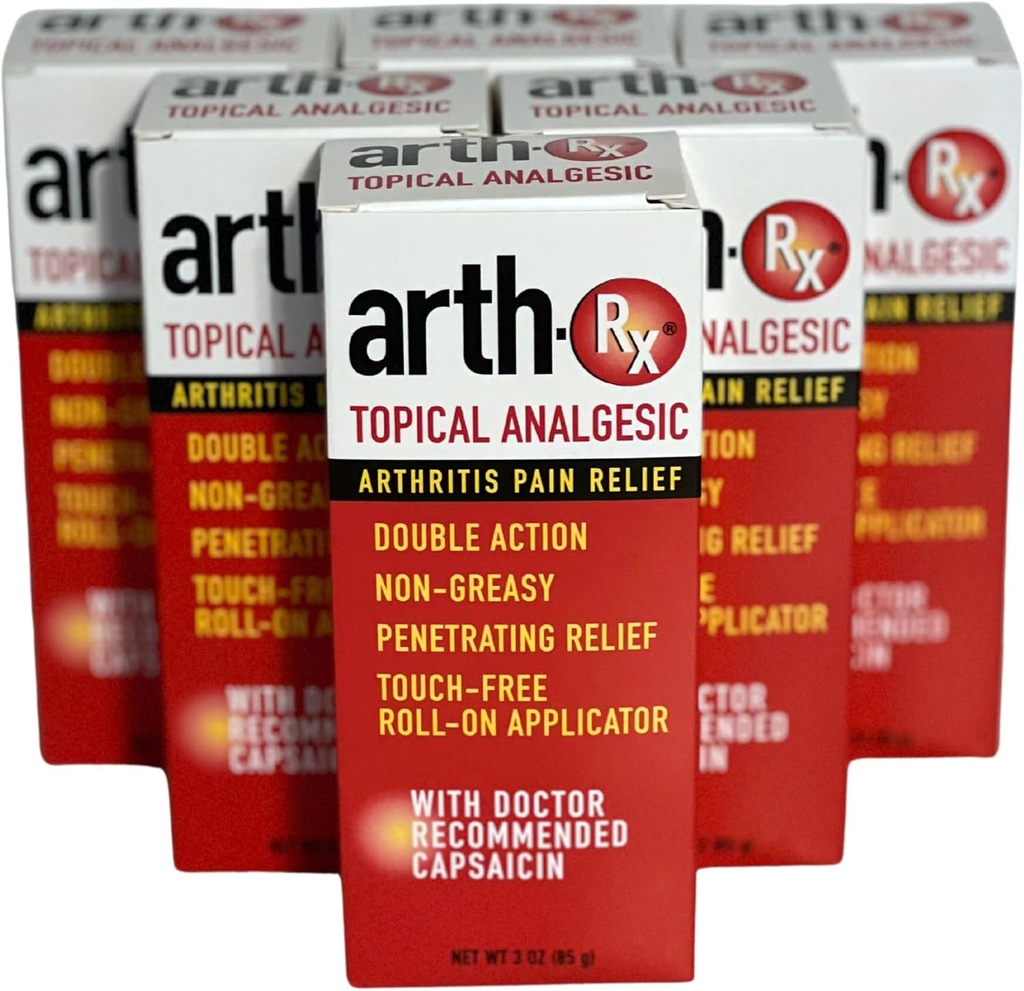 Topical Analgesic smerte relief Roll-on med Capsaicin for dyp renetrerende smertelindring, varmende Capsaicin for å lette smerte fra ledgikt og muskelsmerter og smerter, 18 oz