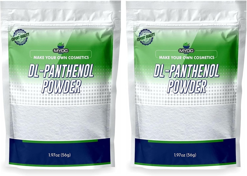 DL-Panthenol pulver-provitamin B5 pulver blanding - 1,97oz 56gm (pakke med 2)