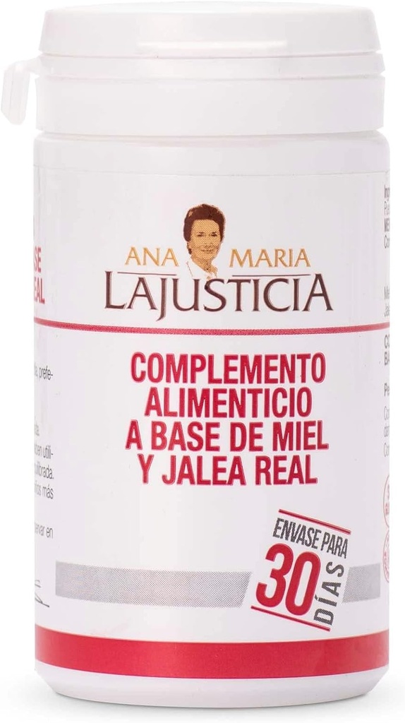 ANA MARIA LAJUSTICIA - Royal Jelly med honning - Mattilskudd - 135g - Dairy og Glutenfri. Vegetarvennlig Perfekt å fremme vaskulær helse.
