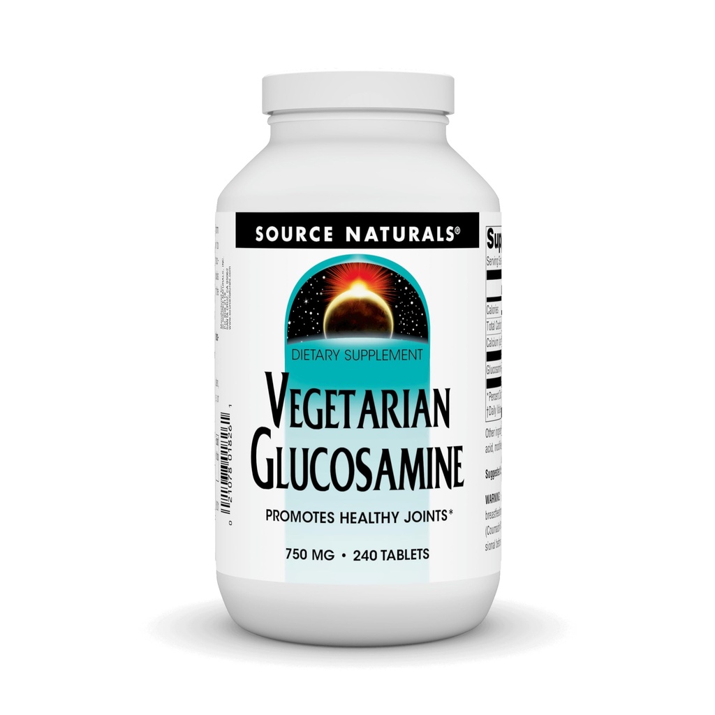 Kilde Naturals Vegetarisk glukosamin, fremmer sunne ledd * 750 mg tablett - 240 antall