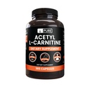 Rene opprinnelige ingredienser Acetyl L-karnitin (365 kapsler) Ingen magnesium eller risfyllere, alltid ren, Lab verifisert