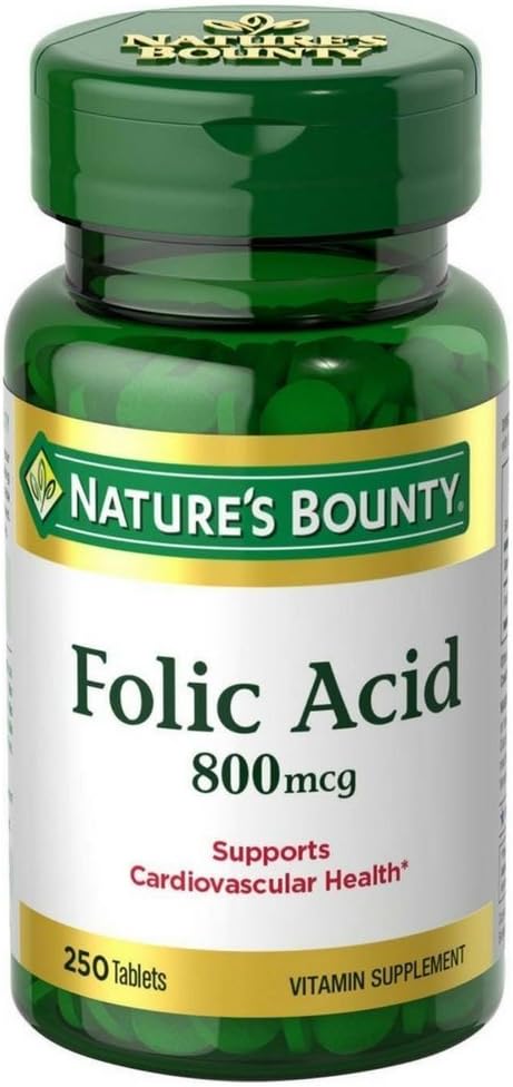 Folinsyre 800 mcg tabletter Maks styrke, 2 flasker (250 telle)