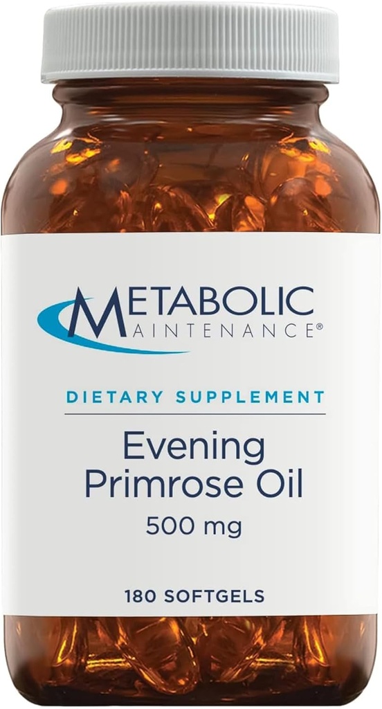 Metabolsk vedlikehold kveld Primrose oljekapsler - 500 Milligram, kaldt presset GLA + LA (180 Softgels)