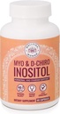 Myo-Inositol & D-Chiro Inositol Supplement Flaske (60 kapsler) 40:1 Ratio Kapsel for ovarian støtte Myo-Inositol 1000mg & D-Chiro 25mg Inositol Kapsler m/ Caronositol - Daglig Inositol for kvinner