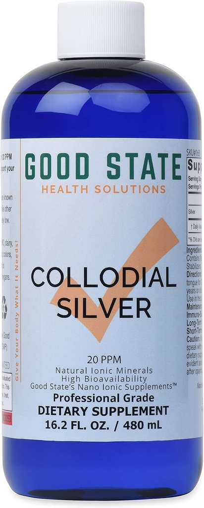 God State flytende ionisk sølv (96 porsjoner på 100 mg - 16 fl oz)