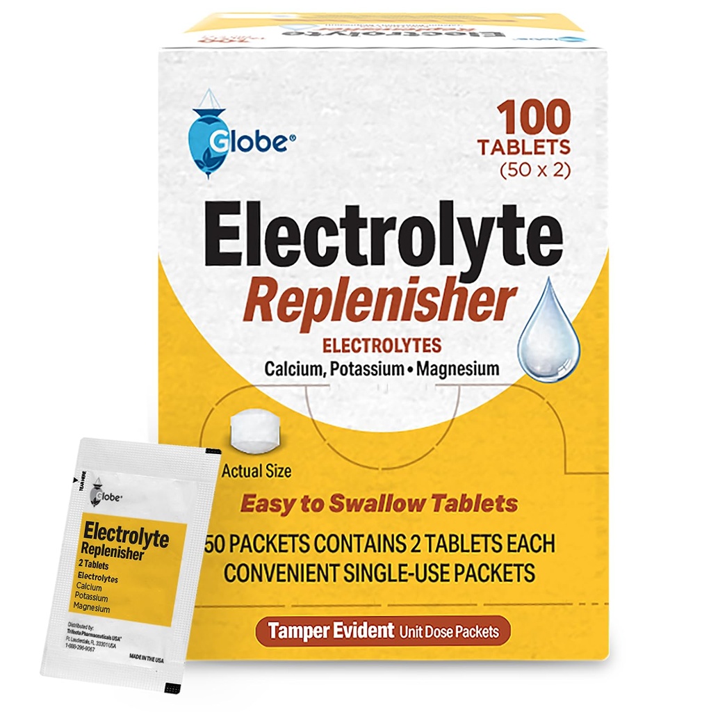 Globe Electrolyte Replacement Tabletter for rehydrering, øvelse gjenoppretting, ungdom og voksen atleter, Vandring, Camping, & Sports Recovery og mer...