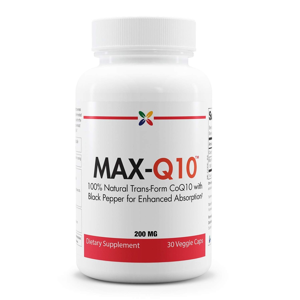 Slutt aldring nå MAX-Q10 CoEnzyme Formulert med Kaneka Q10 og forbedret BioPerine Black Pepper Extract for høy absorpsjon, hjertehelse, energiproduksjon 200 mg kapsler