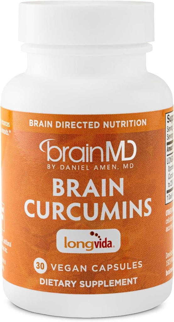 BrainMD hjerne curcumins - 30 vegansk kapsler - med Longvida Curcumin - Glutenfri - 30 Services