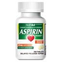 HealthA2Z® Aspirin 81 mg | Lav styrke | Enterisk belagt | smertelindring | Reduserer mindre akser muskelsmerter og krummer | Feber Reduserer hodepine (300 teller)