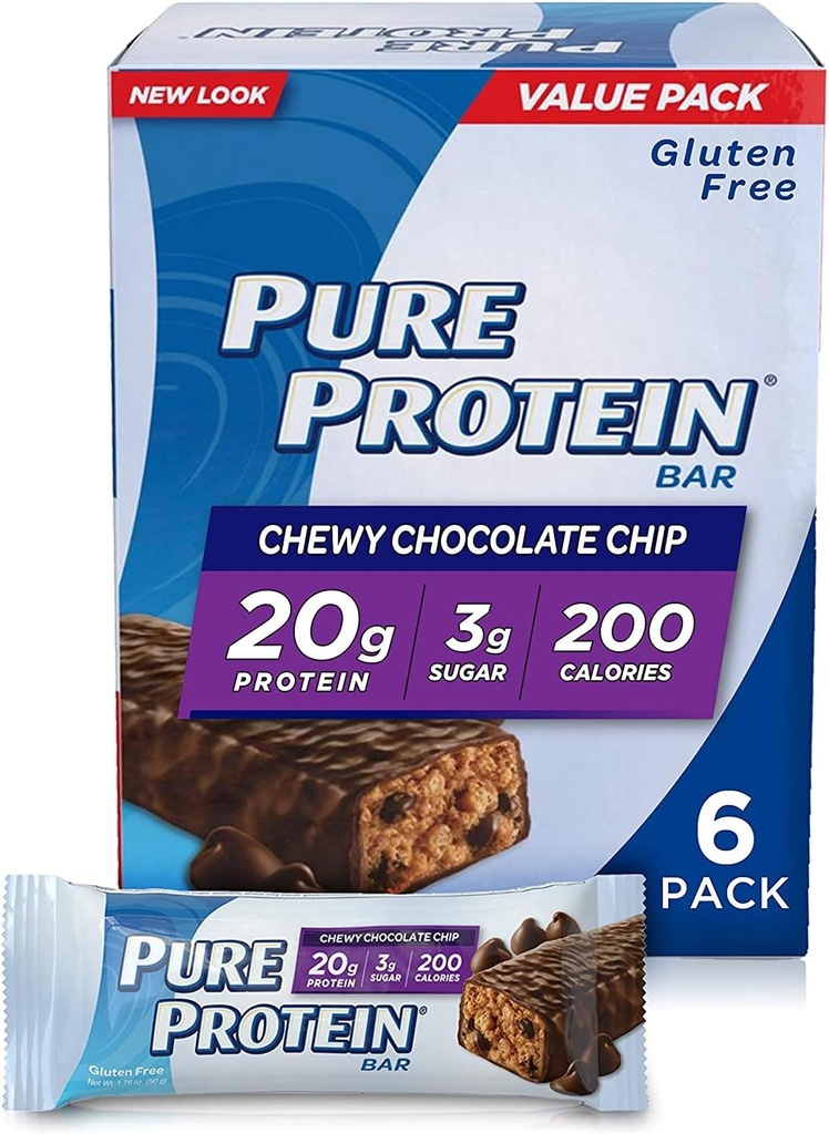 Rent protein® Chewy sjokolade Chip, 50 gram, 6 telle multiplum