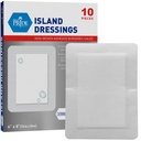 MED PRIDE Adhesive Island Dressing store Gauze Pads for sår Sterile Absorbent pustende latex og gummi gratis individuelt pakket (6'' x 8')