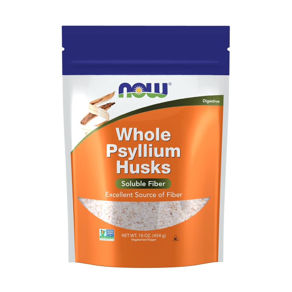 NU Mattilskudd, Hele Psyllium Huss, Ikke-GMO-prosjekt Verifisert, Oppløselig Fiber, 16-Ounce