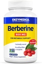 Enzymedica Berberine 800 mg – Vegankapsler til metabolsk støtte – fra Sustainable Sourceed Barberry – Ikke-GMO, Glutenfri, Ingen fyllstoffer eller hjelpemidler – 60 Kapsler