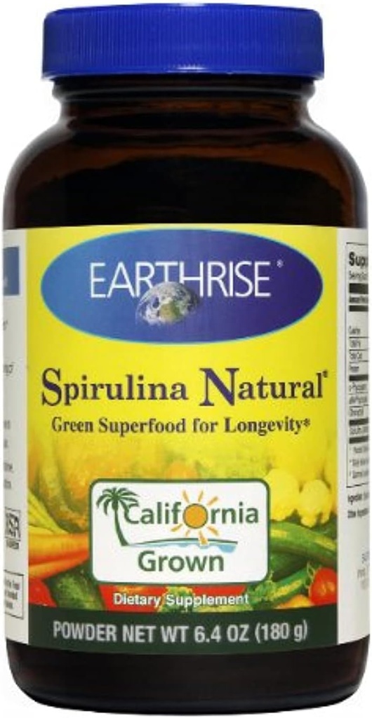 Jordrise Spirulina Naturlig, 180 gram pulver