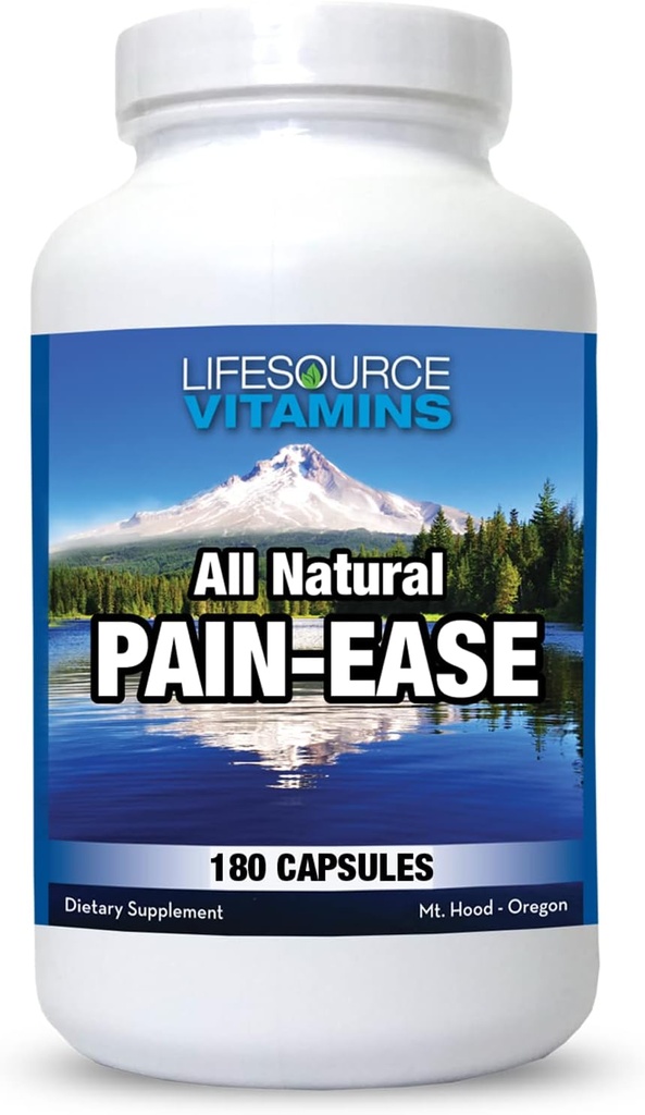 LifeSource Vitaminer Alle naturlige smerte Ease – 20 Synergistiske urter og enzymer som naturlig og trygt støtte: hodepiner og migrainer - kneer – skulder – ledder – bensmerter – strekk