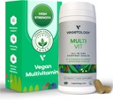 MultiVit Vegan Multivitamin Supplement, 26 Vitamin & Minerals – Vitamin Supplement for Metabolsk, Hjernefunksjon og immunstøtte – Multivitamin for kvinner, menn og barn