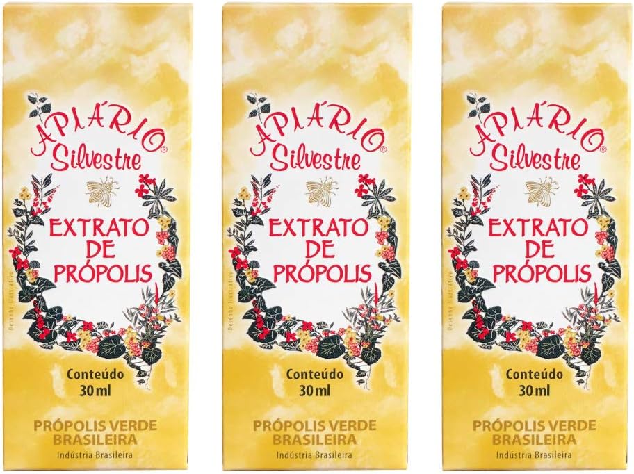 Offisiell distributør - 1 flaske Apiario Silvestre Brasiliansk Grønn Bee Propolis flytende cerealal alkohol ekstrakt 30 ml