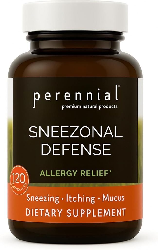 Sneezonal Forsvar Allergi Relief Formula - Naturlig Herbal Supplement for sesongbasert allergi støtte og immun helse - 120 Vegetariske kapsler, ikke-GMO, Glutenfri