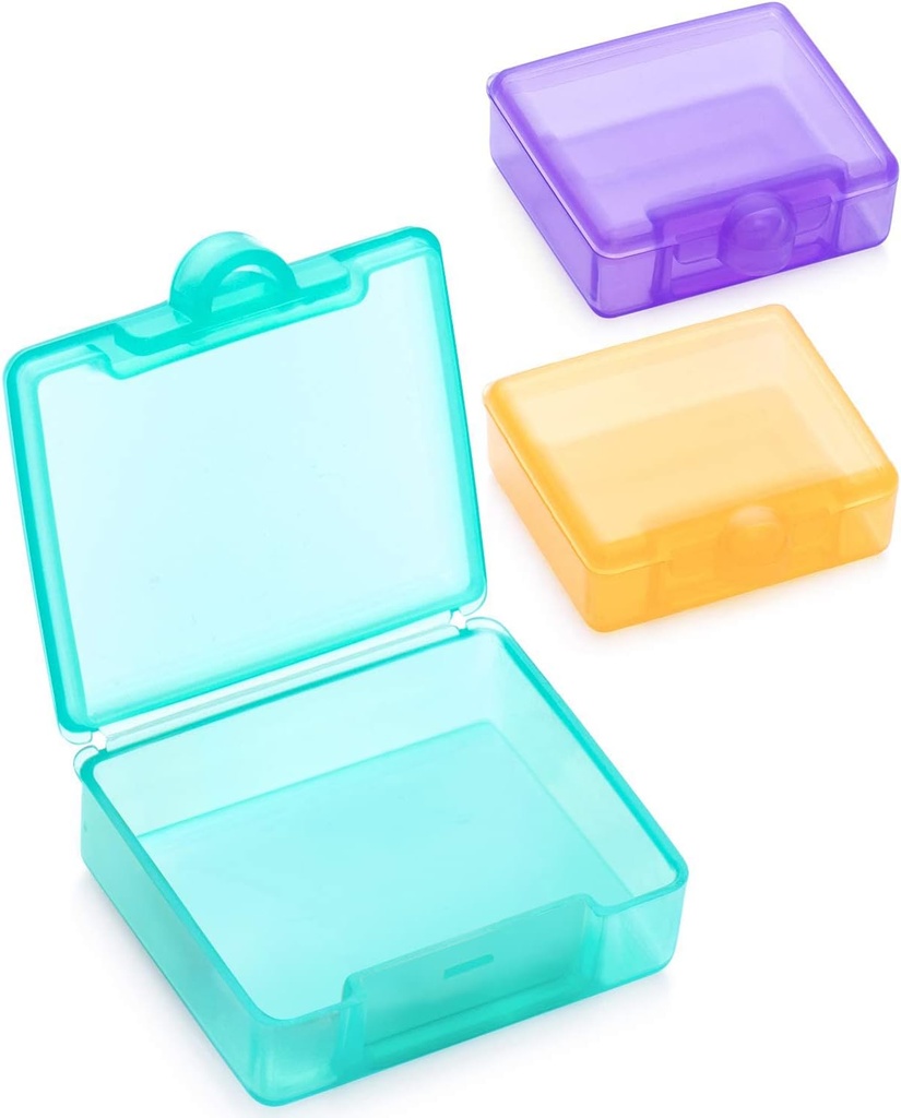 Sukuos liten pille boks 3 stk, Søt reisepille sak Daily Pill Organizer Bærbar for Pocket Purse for vitamin fiskeolje kosttilskudd, lett å rengjøre