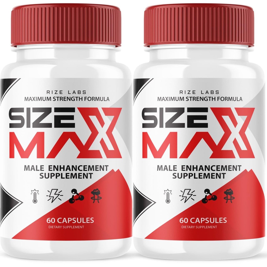 Rise Labs Størrelse Max piller for menn, størrelse Max naturlige og effektive kapsler, størrelse Max støtter kroppen å utføre lengre og bedre, størrelse Max Supplement anmeldelser (120 Kapsler) (pakke av 2)