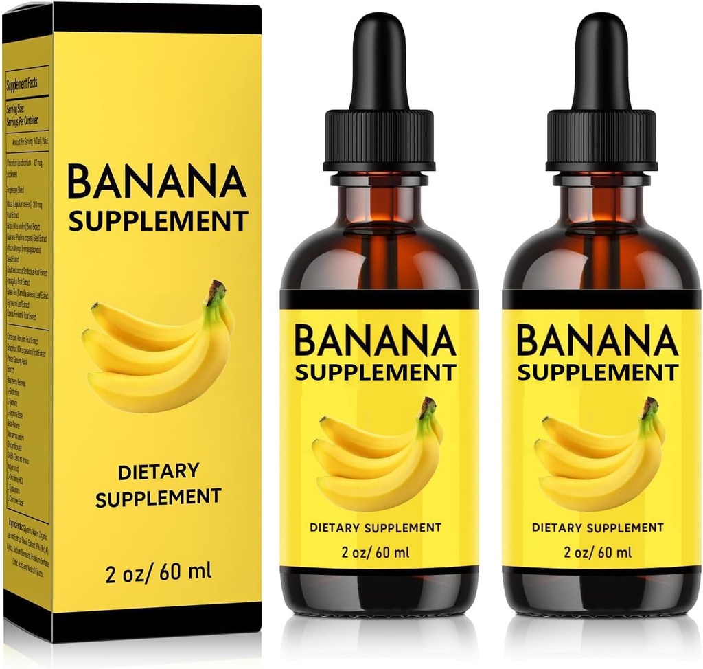 Banan Supplement flytende originale banan ekstrakt flytende for kvinner Gut helse 2 pakke