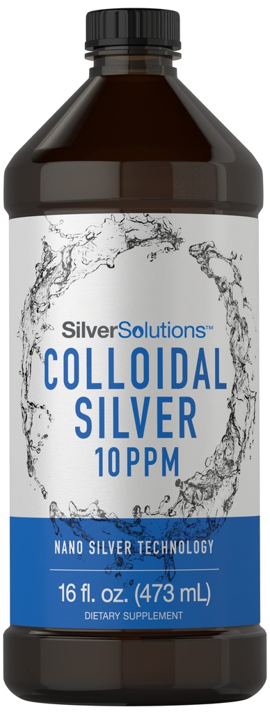 Carlyle Colloidal sølv væske | 10 PPM | 16 fl. Oz (473 ml) | med Nano sølv teknologi løsninger | vegetarisk, ikke-GMO, Glutenfri Supplement