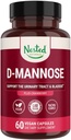Nestet Naturals D-Mannose 500 mg Caspules med Cranberry Extract, D Mannose Cranberry Pills, Urin & Blader Support, 60 Vegan Capsules